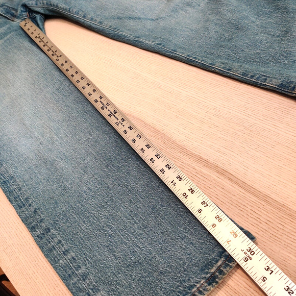 Lot of 2 Madewell Womens Jeans Size 33 Perfect Wide Leg Crop & Midrise Straight - Picture 14 of 16